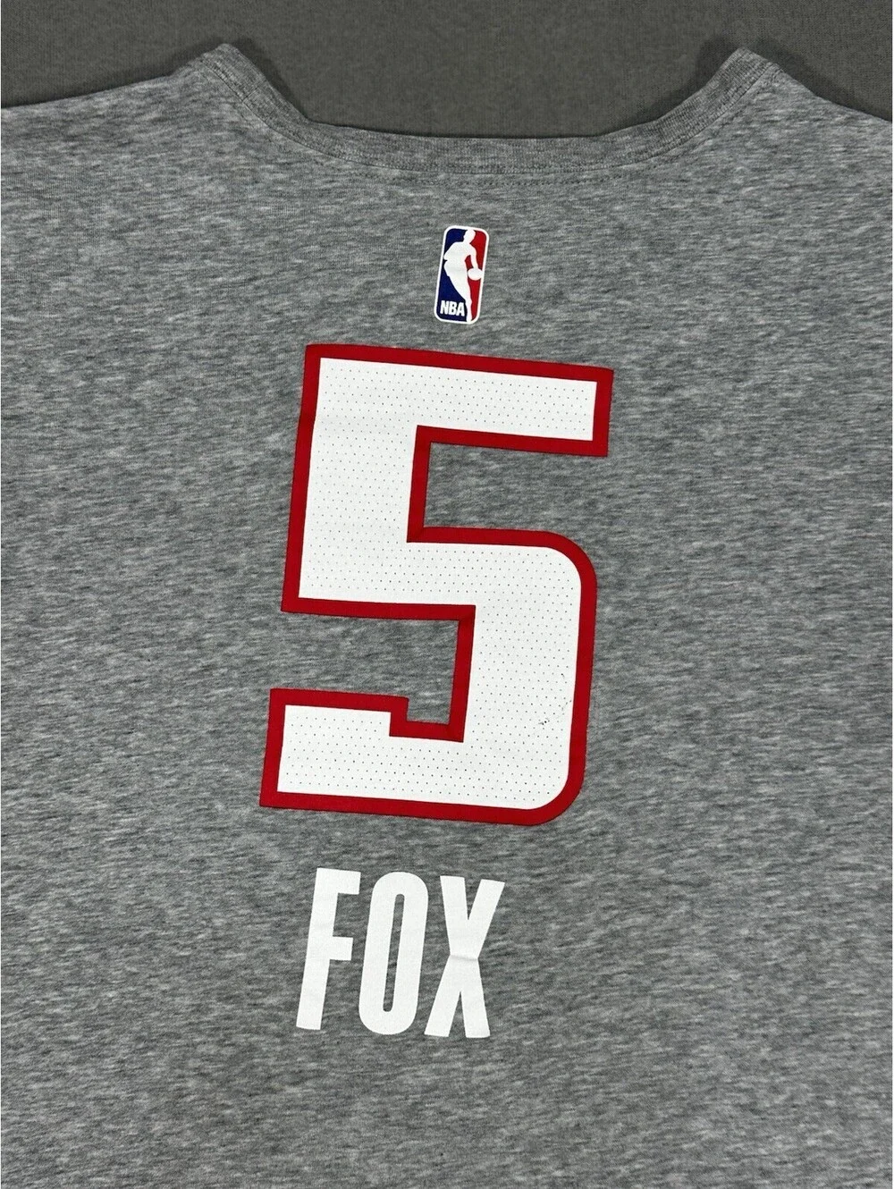 Sacramento Kings Fox #5 Nike Dri-Fit NBA Tee Shirt Mens XXL Gray Short Sleeve